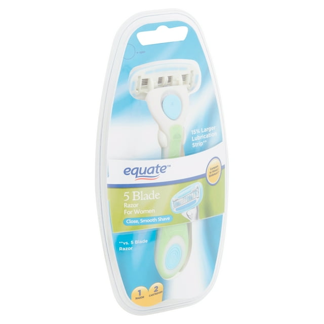 Equate Women's 5-Blade Razor with Replacement Cartridges, 2 Ct