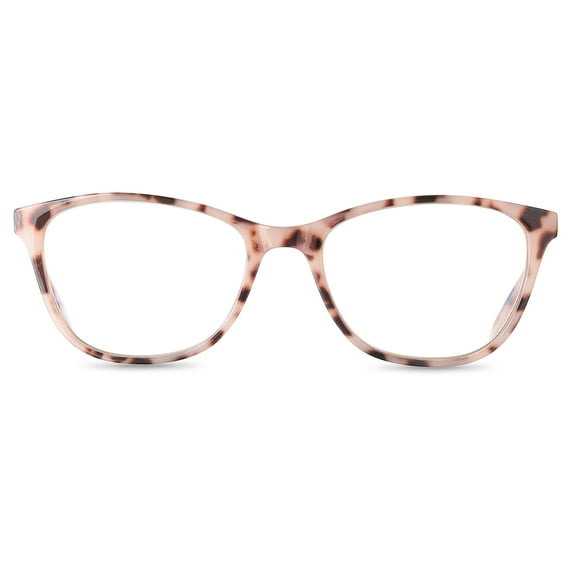 Equate Women's Blair Bluelight Cateye Reading Glasses with Case, Blush Tortoise, +1.50