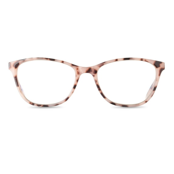 Equate Women's Blair Bluelight Cateye Reading Glasses with Case, Blush Tortoise, +1.75