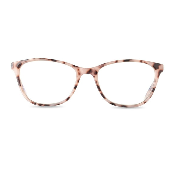 Equate Women's Blair Bluelight Cateye Reading Glasses with Case, Blush Tortoise, +2.50