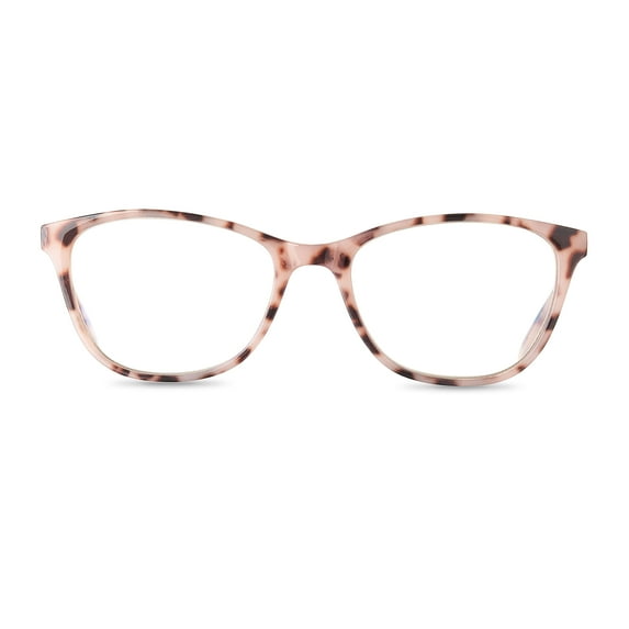 Equate Women's Blair Bluelight Cateye Reading Glasses with Case, Blush Tortoise, +2.50