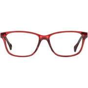 Equate Womens Flora Reading Glasses with Case, Red, +2.50