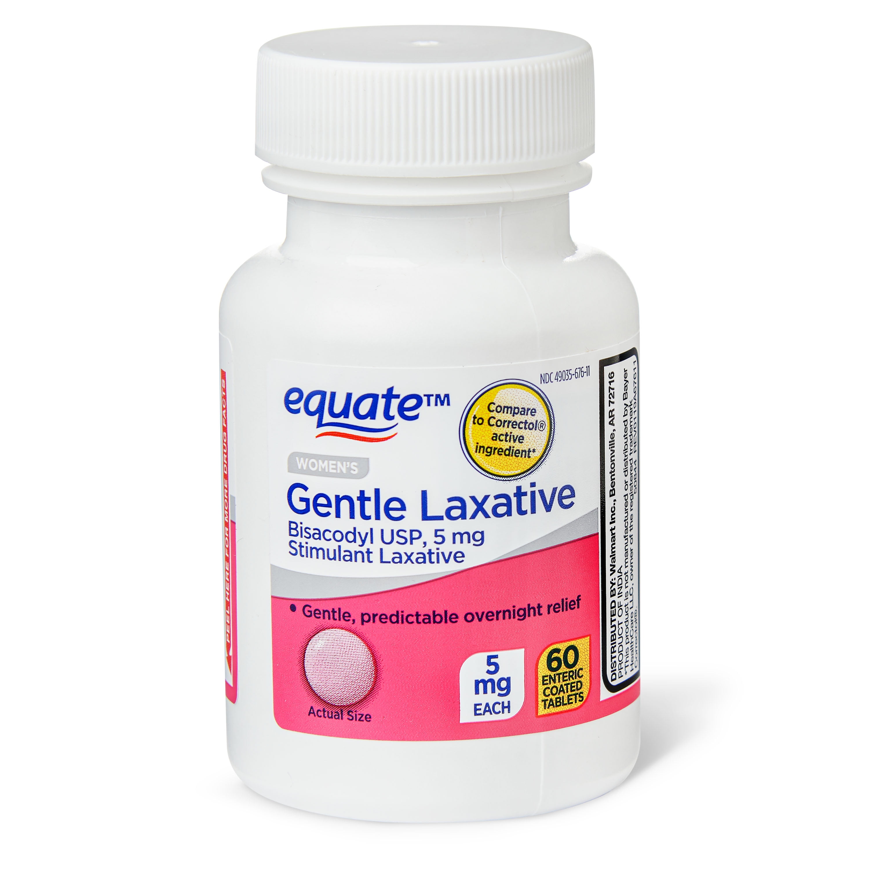 Equate Women's Gentle Laxative Coated Tablets, 5 mg, 60 Count