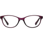 Equate Women's Heather Oval Reading Glasses with Case, Purple +1.00