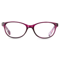 Equate Women's Heather Oval Reading Glasses with Case, Purple,  2.00