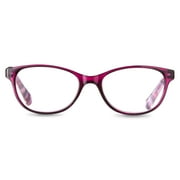 Equate Womens Heather Oval Reading Glasses with Case, Purple, +2.50
