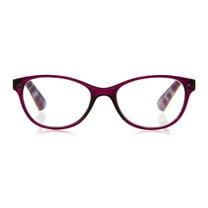 Equate Women's Heather Oval Reading Glasses with Case, Purple,  3.25