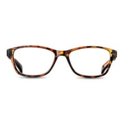 Equate Women's Iris Square Reading Glasses with Case, Tortoise Shell, +1.25