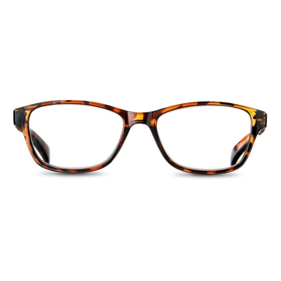 Equate Women's Iris Square Reading Glasses with Case, Tortoise Shell, +1.75