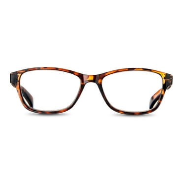 Equate Women's Iris Square Reading Glasses with Case, Tortoise Shell, +2.00