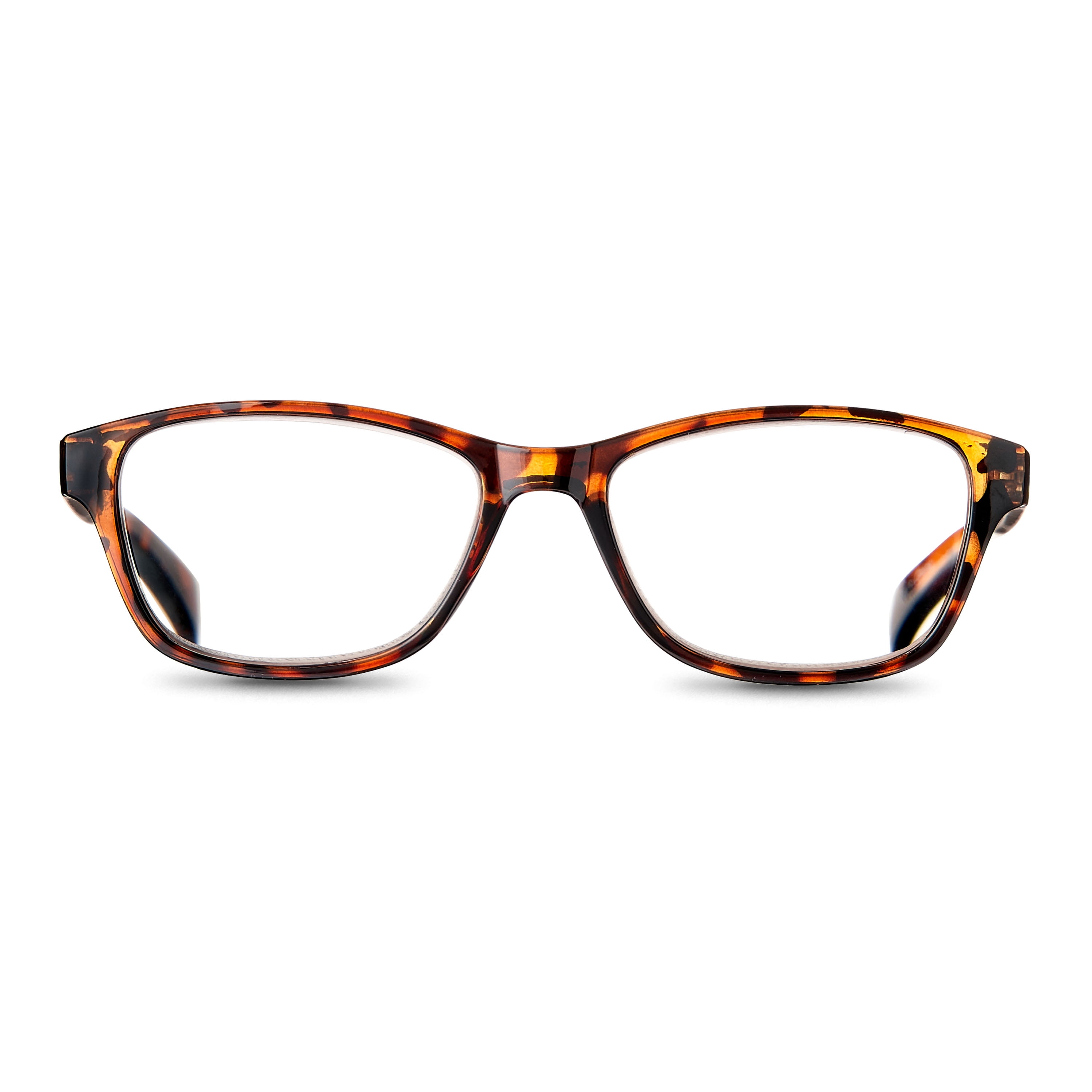 Equate Women's Iris Square Reading Glasses with Case, Tortoise, +3.00