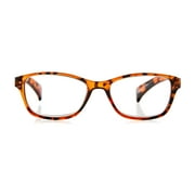 Equate Womens Iris Square Reading Glasses with Case, Tortoise, +3.25