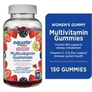 Equate Womens Multivitamin Gummies for General Health, Mixed Berry, 150 Count, Compare to VitaFusion Womens Multivitamin