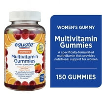 Equate Women's Multivitamin Nutritional Support Gummies, Natural Fruit, 150 Count, Compare to One A Day VitaCraves Women's Multi Gummies