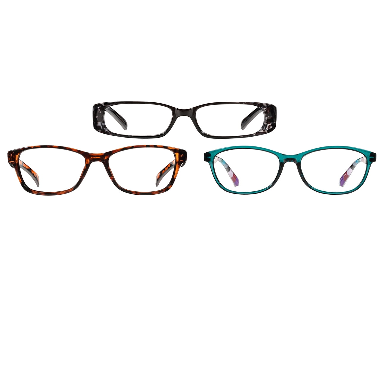 Equate Women's Sprig Value 3Pack Reading Glasses Variety Pack, +2.00