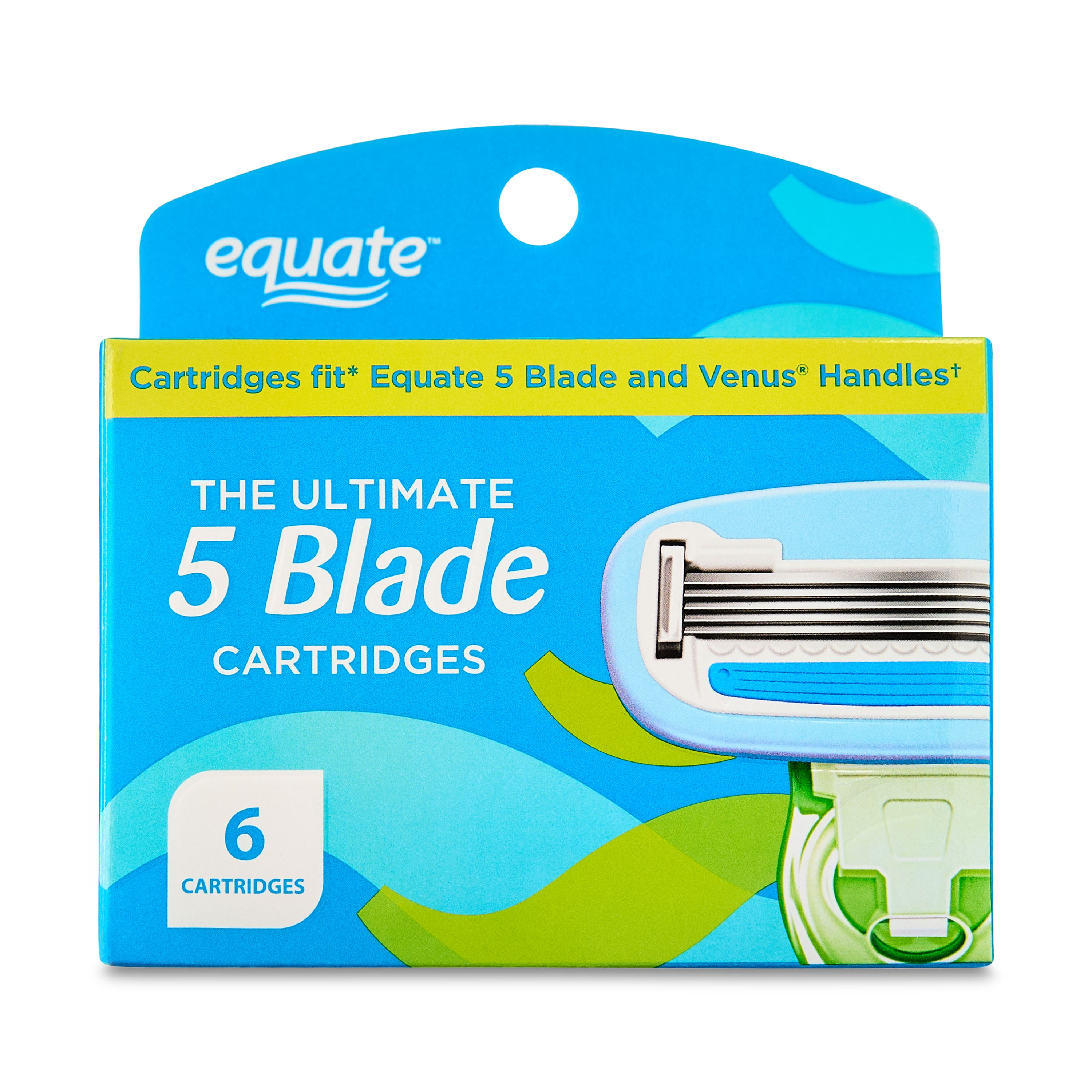 Equate Women's 5 Blade Refills, Cartridges Fit Equate 5 Blade & Gillette Venus Handles (6 Count)
