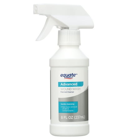 Equate Advanced Wound Wash, First Aid Cleanser, 8oz