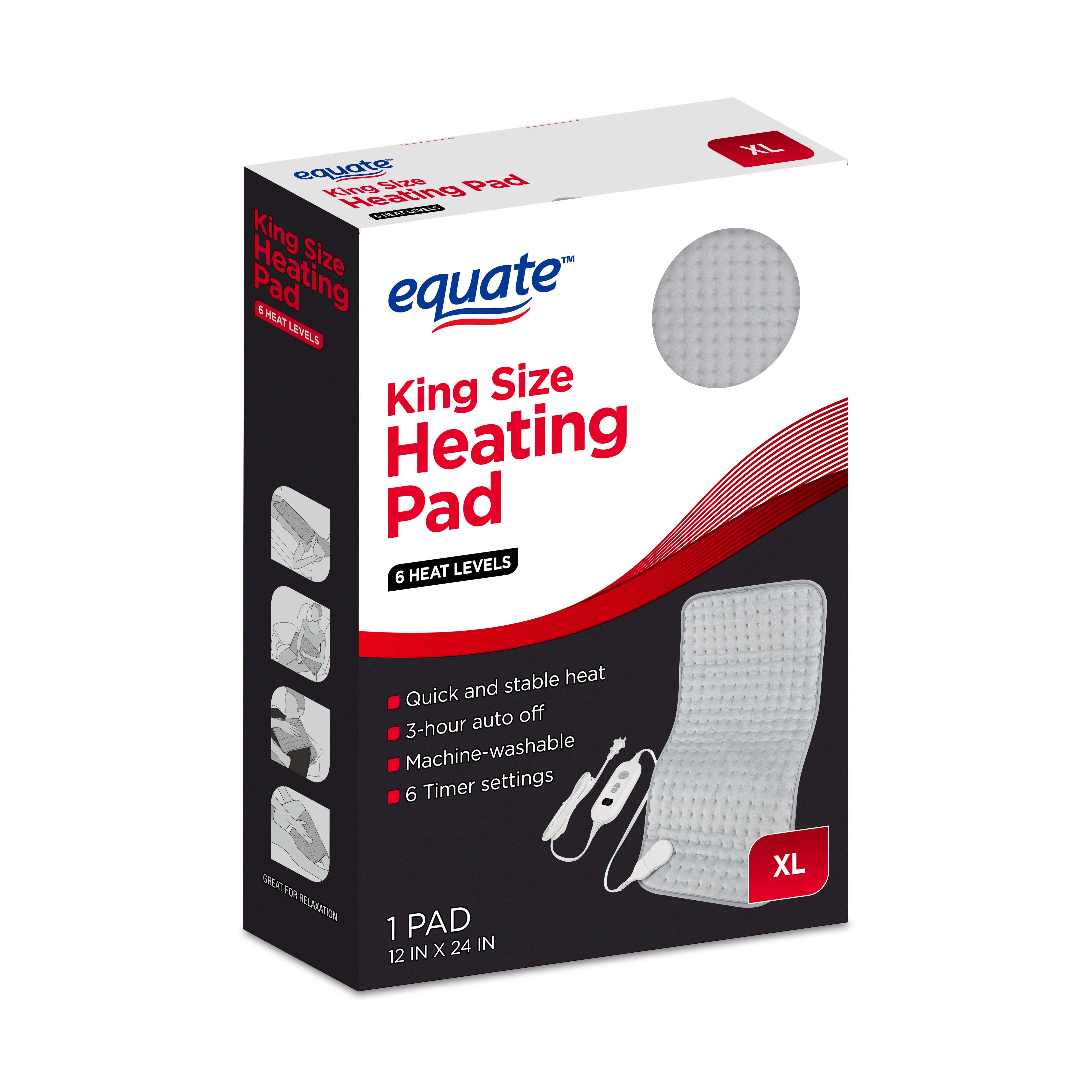 Equate XL Electric Heating Pad, 6 Heat Settings with Auto Shut off