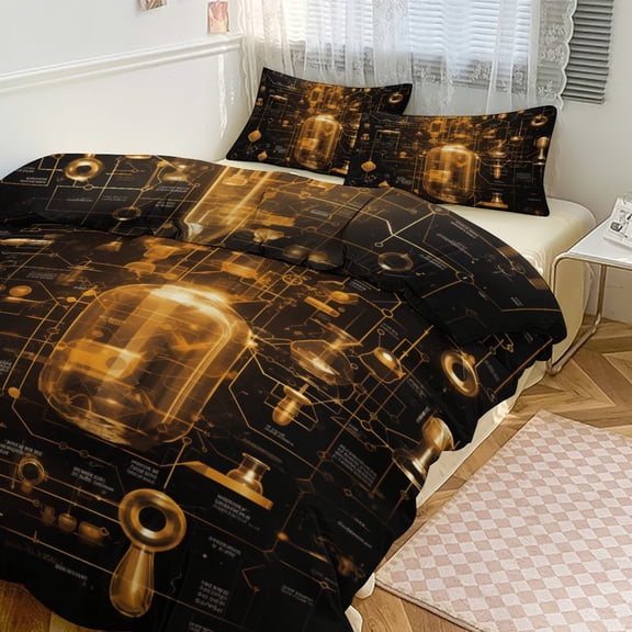 Equation Formula Bedding Set with Zipper Closure for Girls & Boys