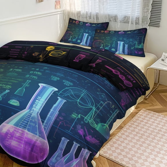 Equation Formula Bedding Set with Zipper Closure for Girls & Boys