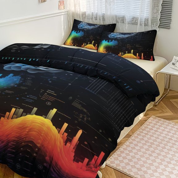 Equation Formula Bedding Set with Zipper Closure for Girls & Boys