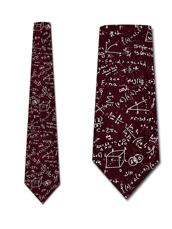 Equation Ties Mens Math Necktie Education Tie by Three Rooker