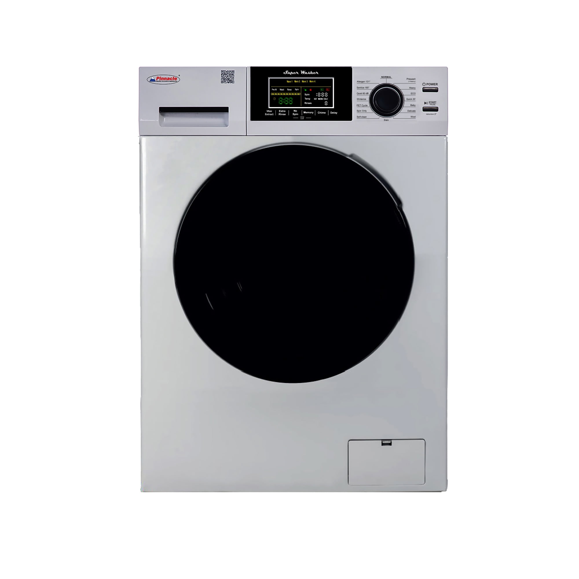 Equator Black 1.62 cu.ft. Front Load Washer with 16 Programs