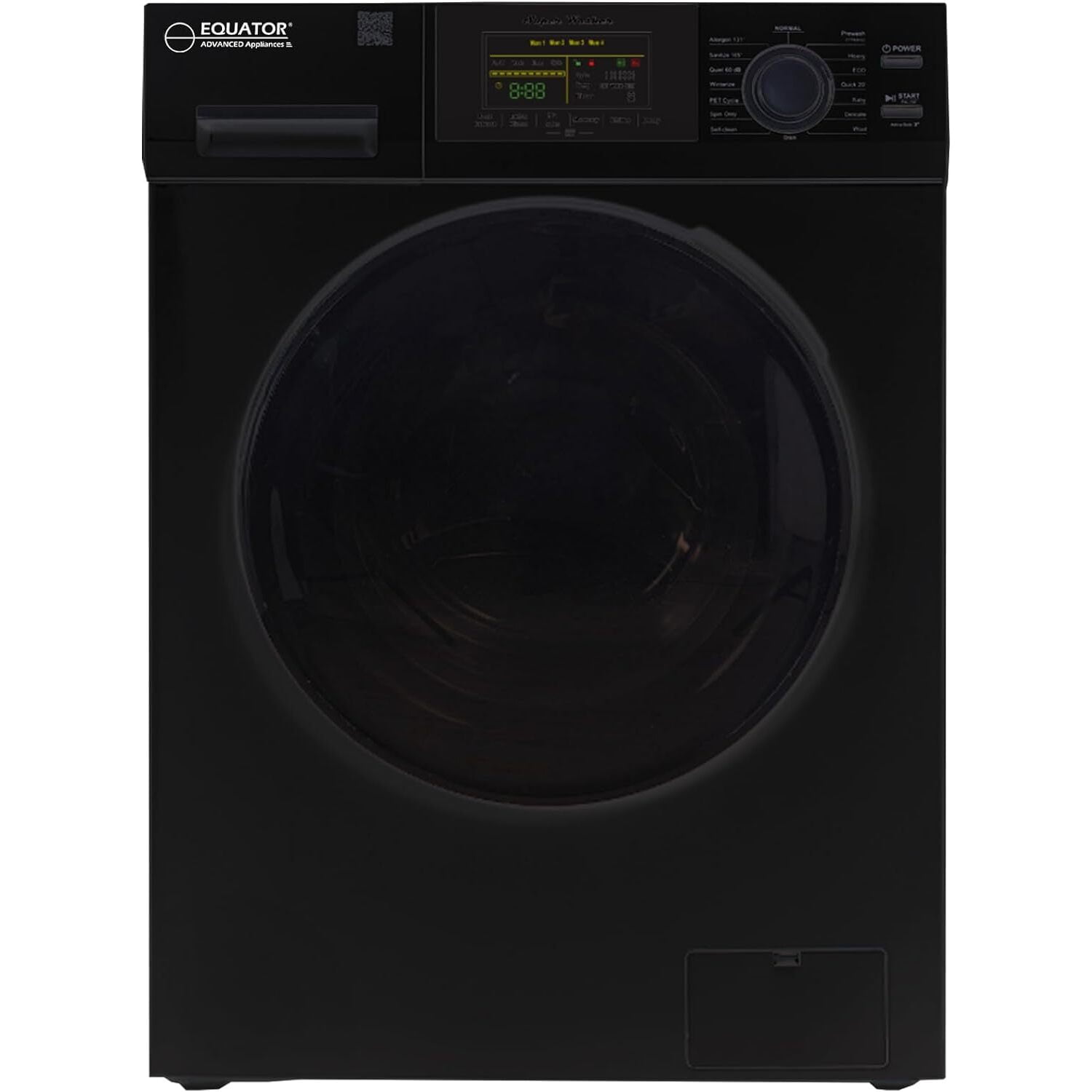 Equator Black 1.62 cu.ft. Front Load Washer with 16 Programs