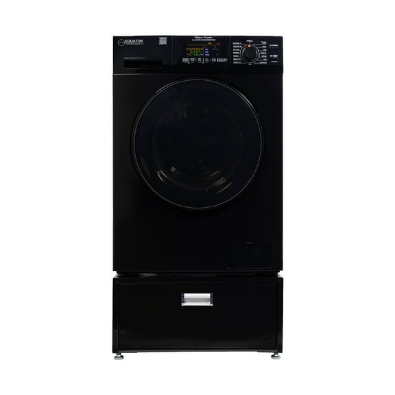 Equator 1.6cf 110V Vented/Ventless Sani Combo Washer Dryer Pet Cycle + Pedestal
