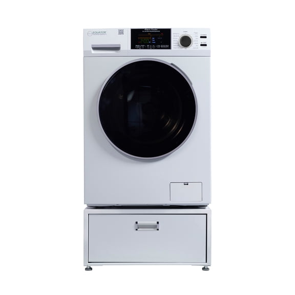 Equator 1.6cf 110V Vented/Ventless Sani Combo Washer Dryer Pet Cycle + Pedestal