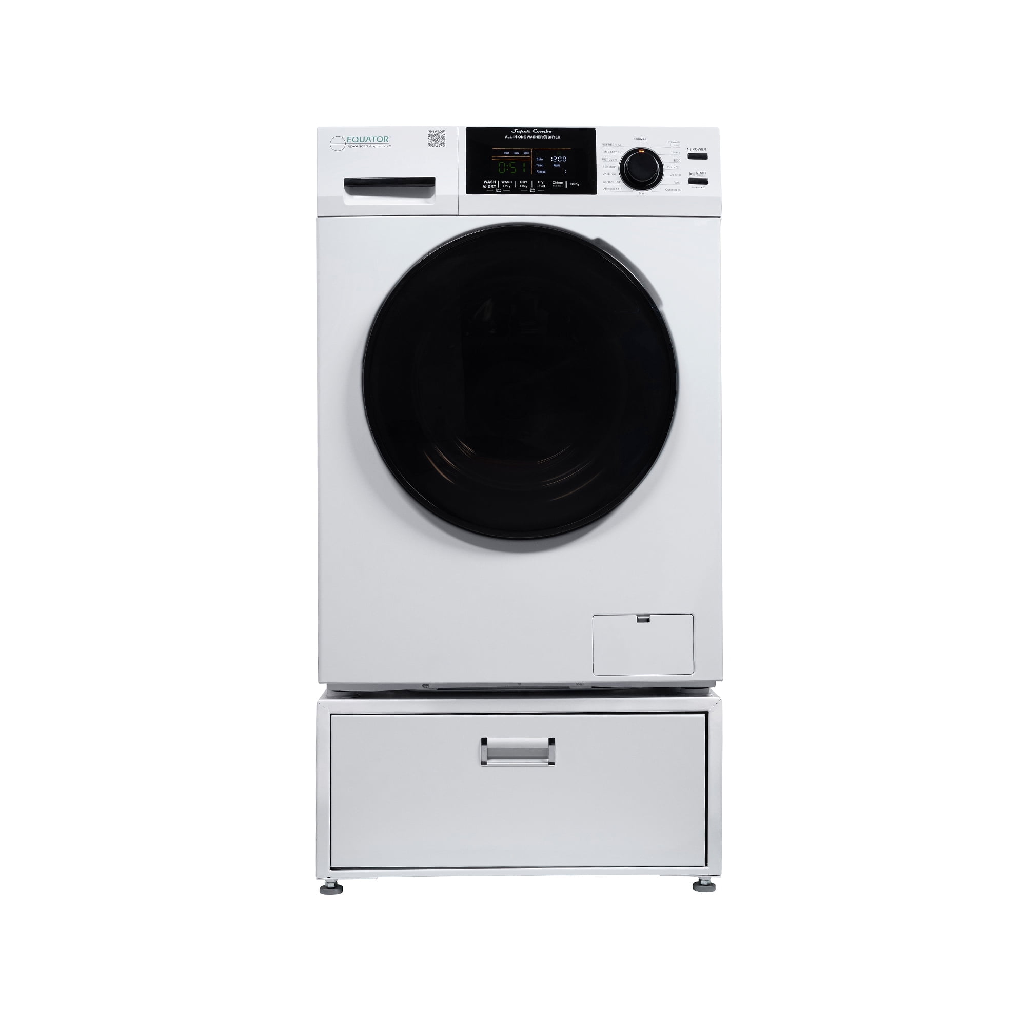 Equator 1.6cf 110V condensing  Sani Combo Washer Dryer 0 Clearance with Pedestal