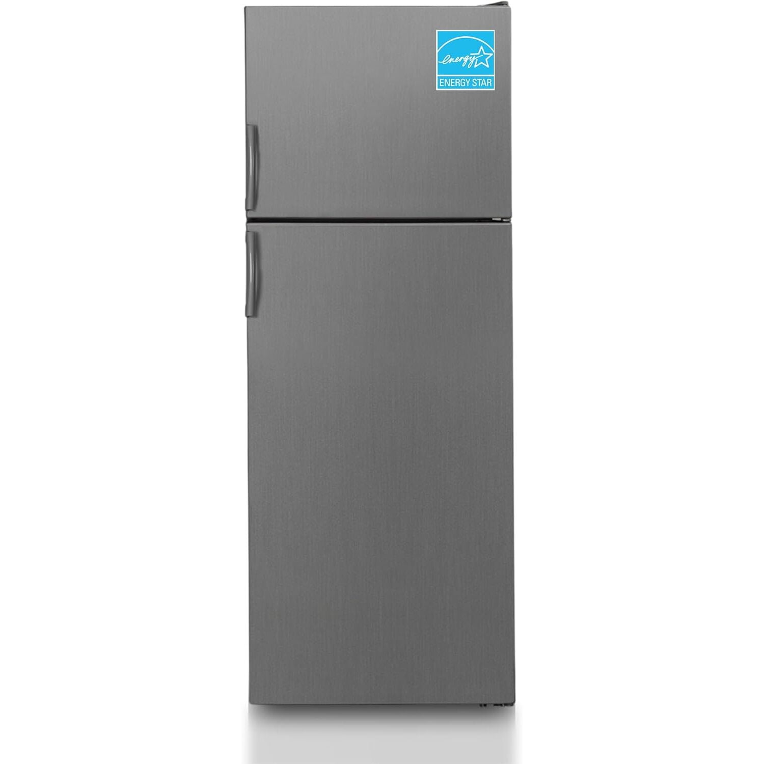 Equator Stainless Steel Energy Star Refrigerator-Freezer with Adjustable Shelves