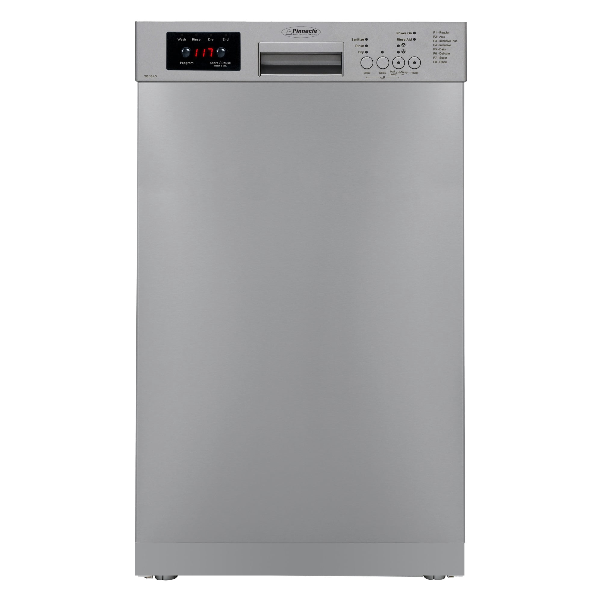 Equator18" Built in Dishwasher 10 Place8 Wash 1/2Load Sensor Wash110V E-Star