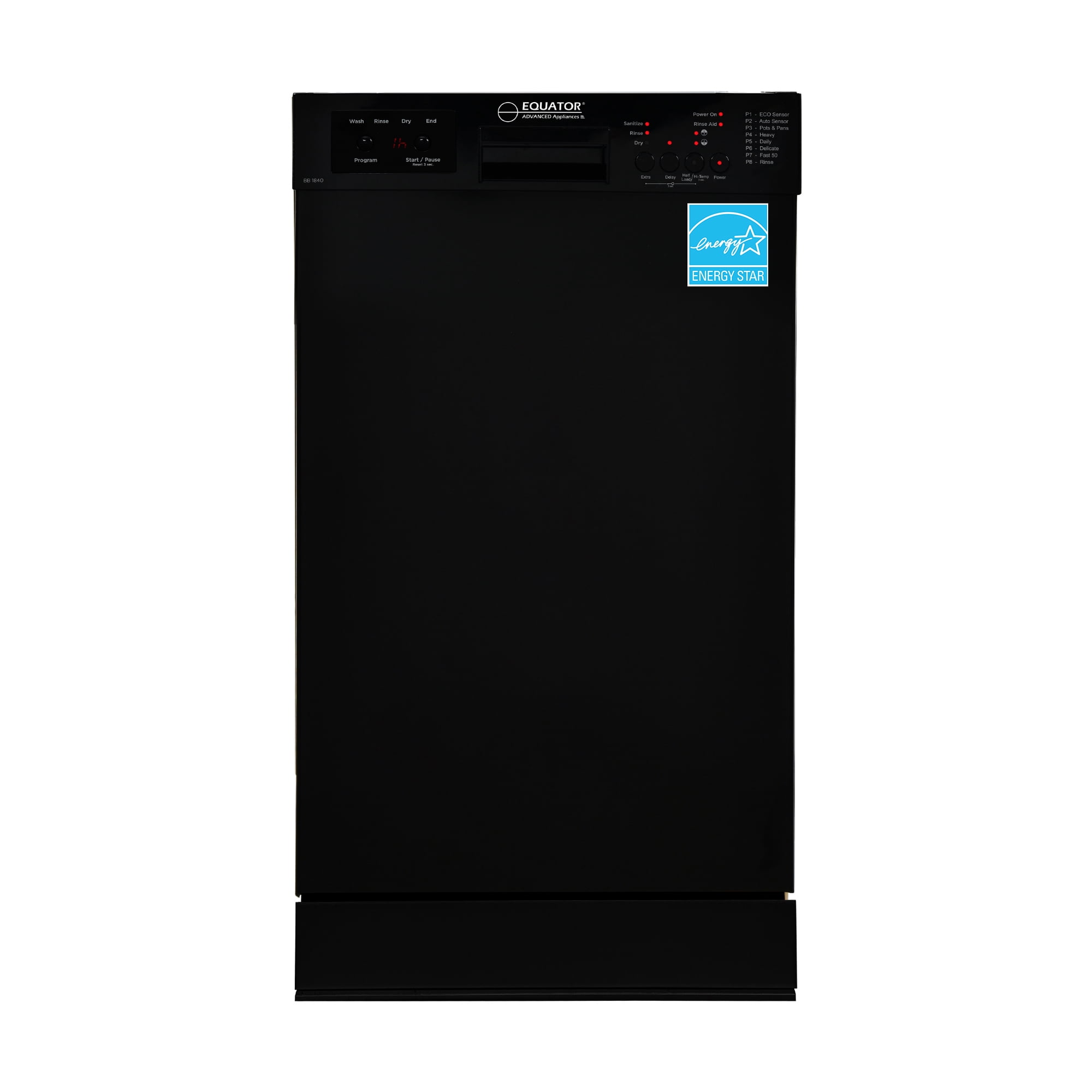 Equator 18" ADA Dishwasher 8 program 10 place Water 3.4g Quiet 51 dB