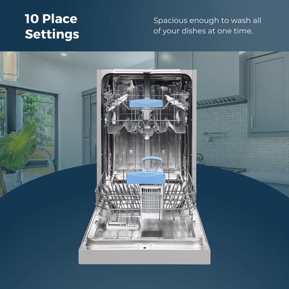Equator 18 in Dishwasher 10 place+Wine Rack 3.4g QUIET 51 dB 110V E-Star ADA