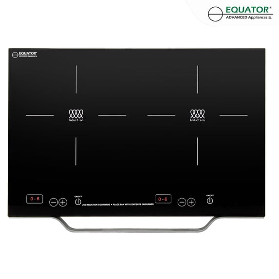 Equator 21" Portable 2-Burner Induction Cooktop LIGHT with ALUMINUM HANDLE 110V