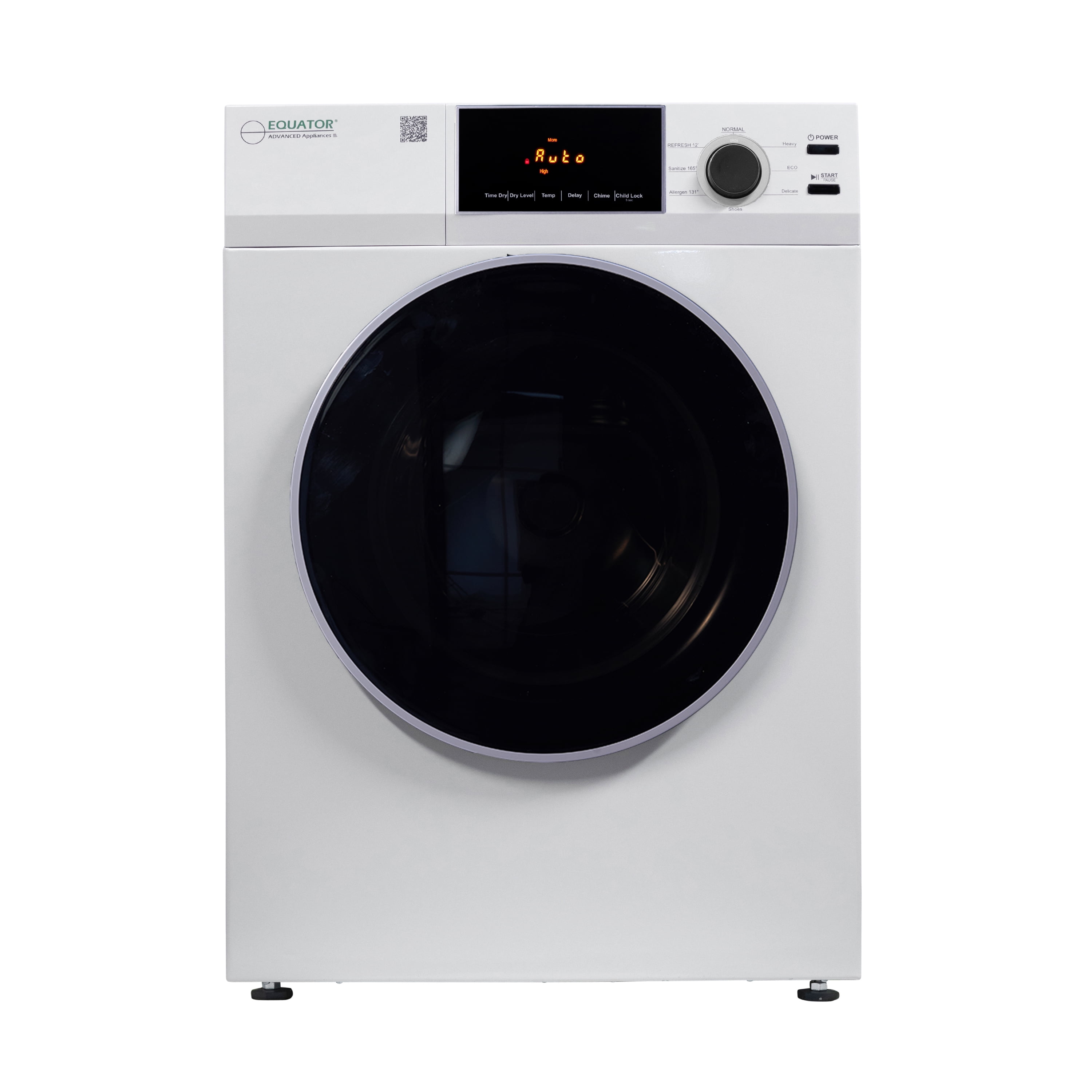 24" White Front-Load Vented Dryer with Moisture Sensing
