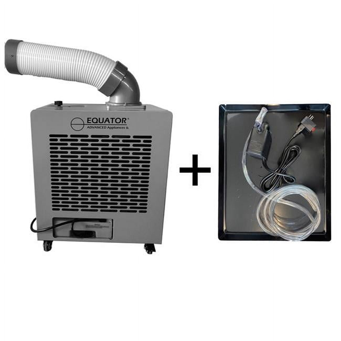 Equator 7000BTU Weatherized Outdoor Air Conditioner / Spot Cooler, Fan IP24 Casters 110V + Drip Pan Kit
