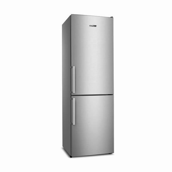 Equator Advanced Appliances 11.5 cu.ft. Slim Refrigerator Bottom Large Freezer E-Star Real Stainless with Wine Rack
