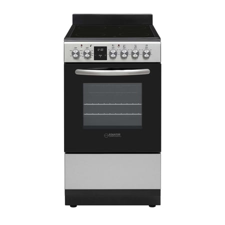 Equator 20" Electric Cooking Range 4 Ceramic Burner CONVECTION OVEN+AIR FRYER SS