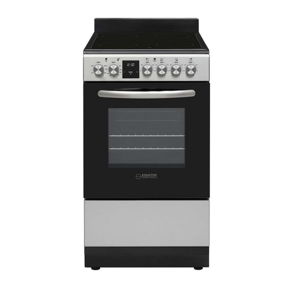 Equator 20" Electric Cooking Range 4 Ceramic Burner CONVECTION OVEN+AIR FRYER SS