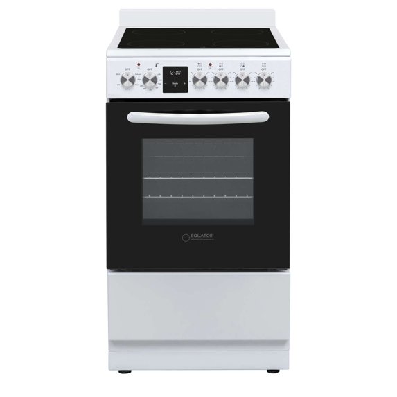 Equator 20" Electric Cooking Range 4 Ceramic Burner CONVECTION OVEN+AIR FRYER SS