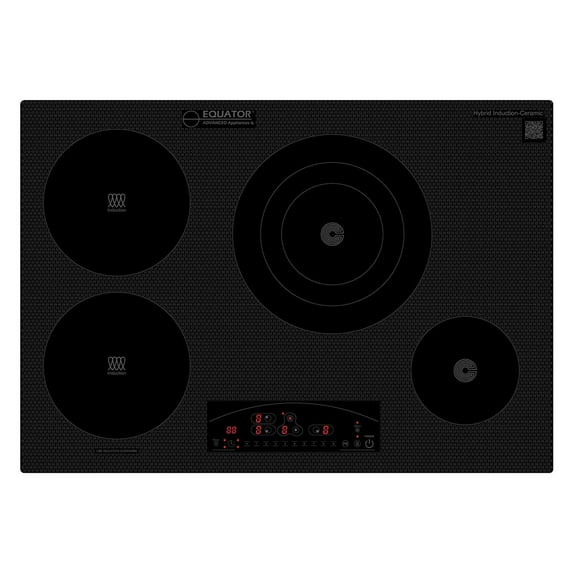Equator Advanced Appliances 30" Electric Hybrid Cooktop - Ceramic Induction 4 Burner - 220V