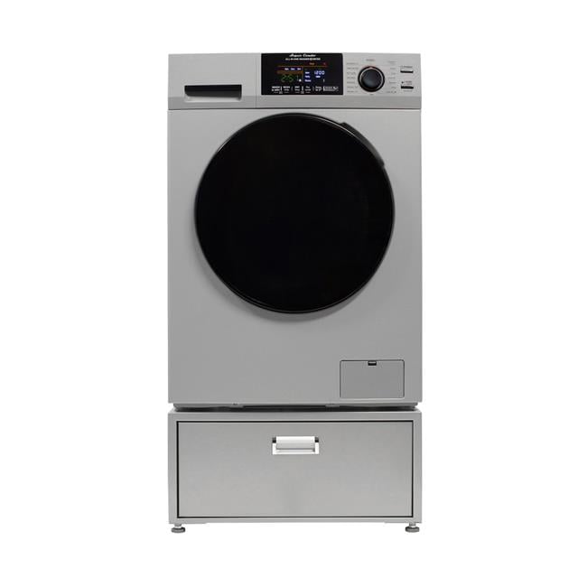 Silver Smart All-in-One Washer Dryer with Pedestal
