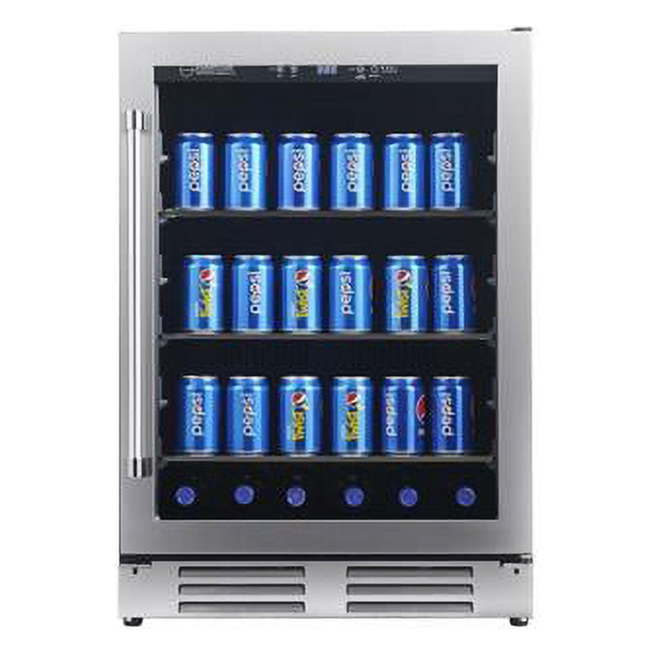 Deco Chef Beverage Bundle, 118-Can Mini Fridge with Glass Door and 40lb per Day Countertop Stainless Steel Ice Maker for Home or Office