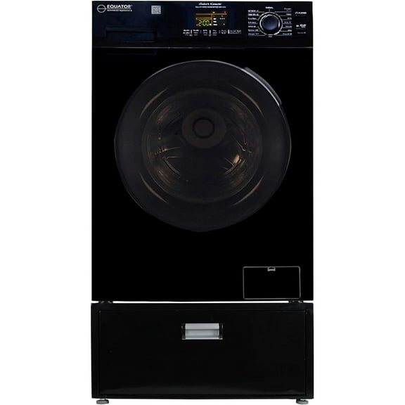 Equator Advanced Appliances Equator 1.6cf 110V Vented/Ventless Sani Combo Washer Dryer Pet Cycle Pedestal in White