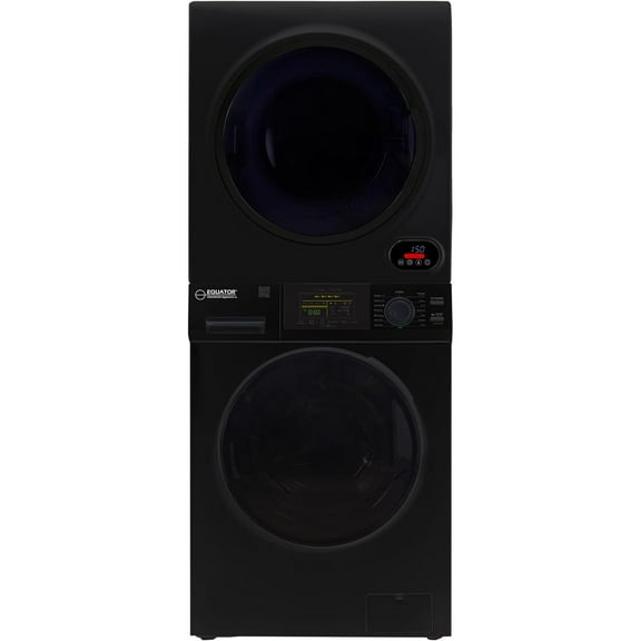 Equator Advanced Appliances Stainless Steel Washer/Compact Short Dryer in Black