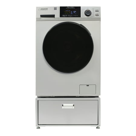 Equator All-in-One Washer Dryer VENTED-DRY 30% FASTER than Condense 15lb 110V with pedestal, Adjustable legs and Sanitize Cycle