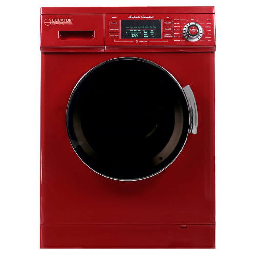 Equator All-in-one 13 lb Compact Combo Washer Dryer, Red - image 1 of 6