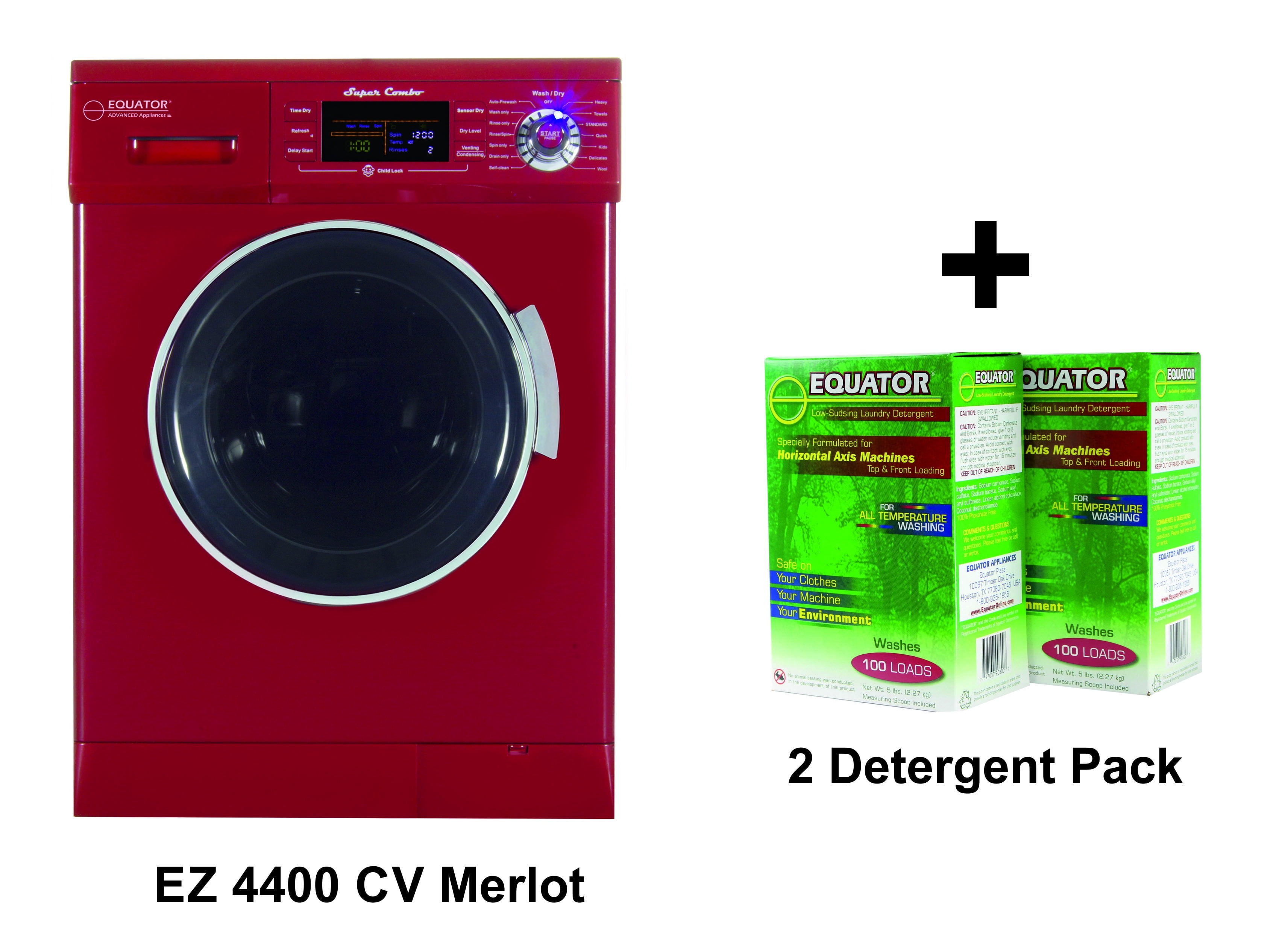 Equator All in one 13 lb Compact Combo Washer Dryer with two